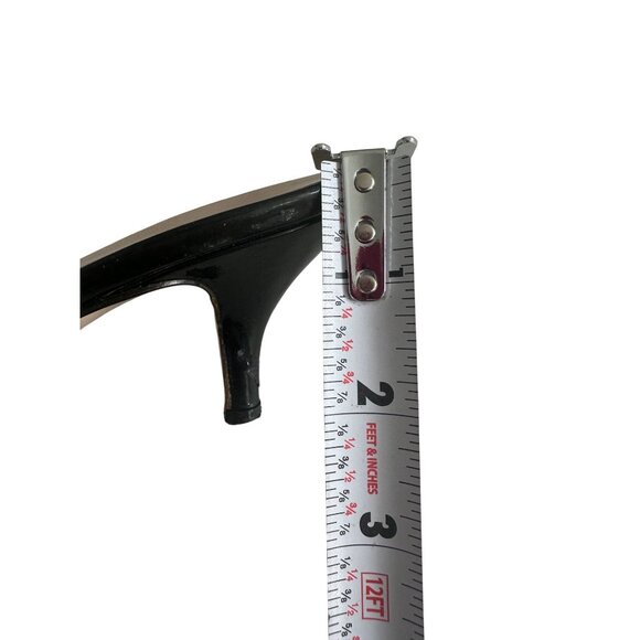 SALVATORE FERRGAMO Black Patent Leather Vintage Y2K Sandals Heels Sz 7.5 - Picture 8 of 10